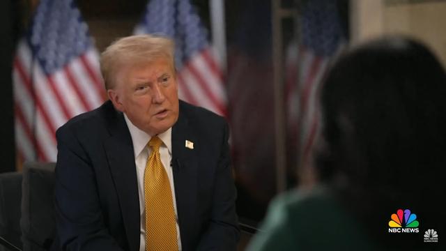 特朗普接受NBC访谈 NBC节目截图