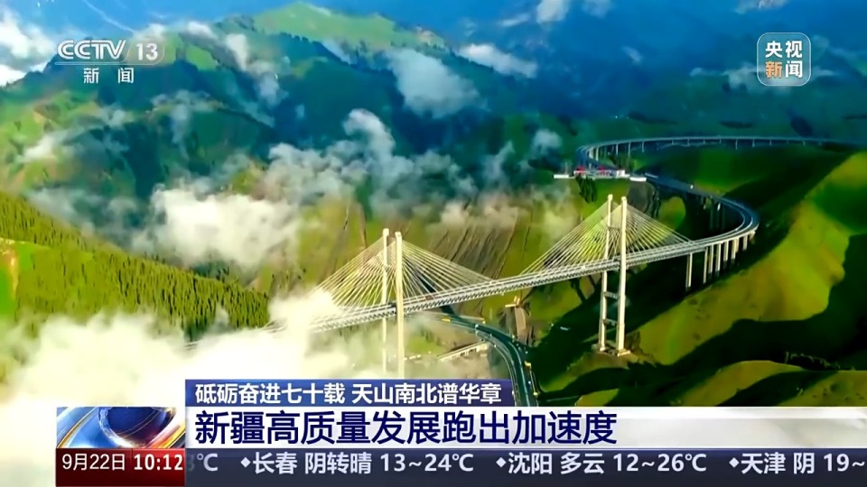 砥砺奋进七十载 天山南北谱华章丨从“不毛之地”到“连片绿” 一组数据看新疆高质量发展“加速度”