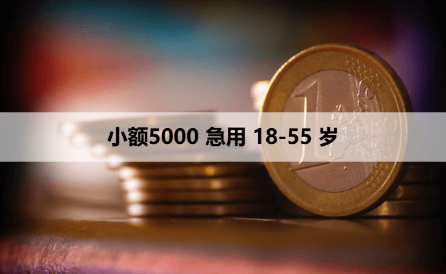 小额5000 急用 18-55 岁