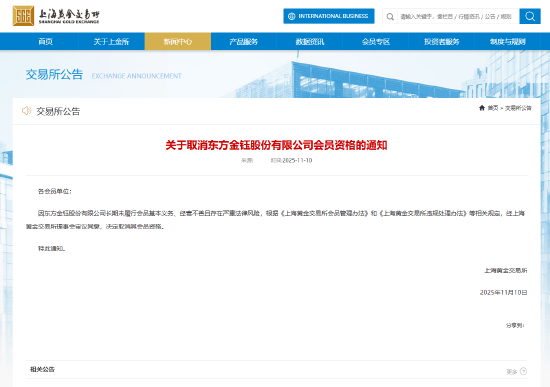来源：上海黄金交易所官网