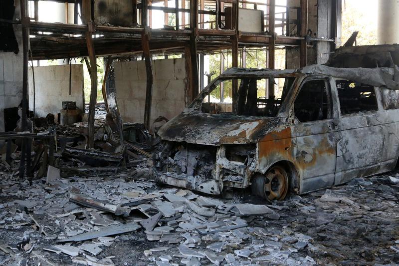 2025年6月19日，德黑兰，遭以色列袭击后的伊朗伊斯兰共和国广播电视台大楼。新华社