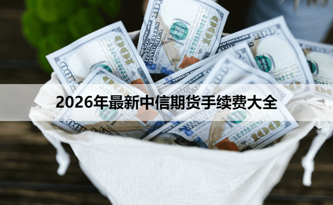 2026年最新中信期货手续费大全